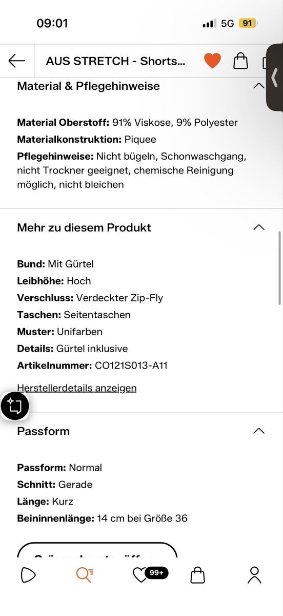 Comma Hosen: Comma Shorts weiss – Gebraucht aus Uzwil von Milenaa22 3