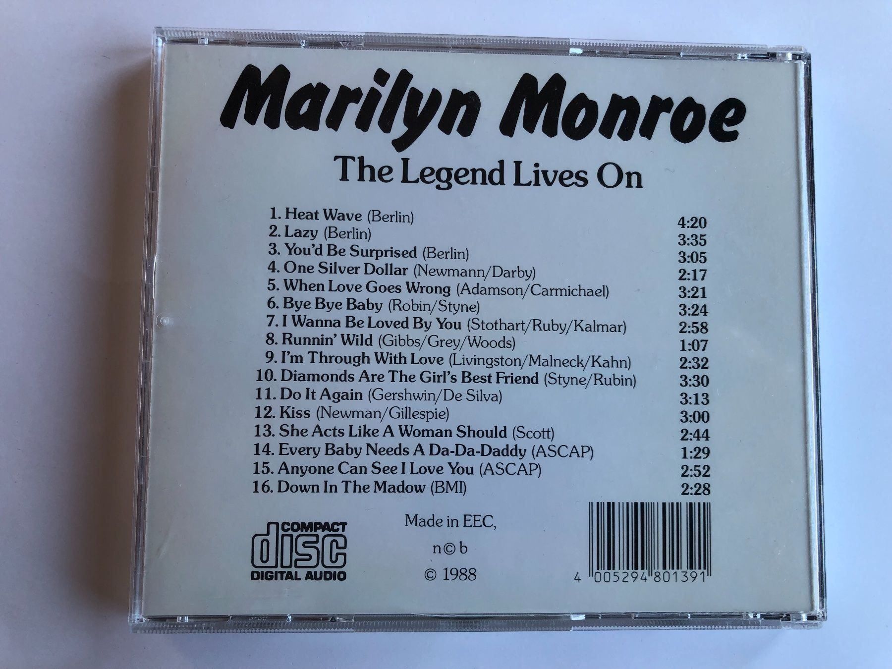 CD: Marilyn Monroe - The Legend Lives On – Usato da Oberried Brienz venduto da Chyara 1