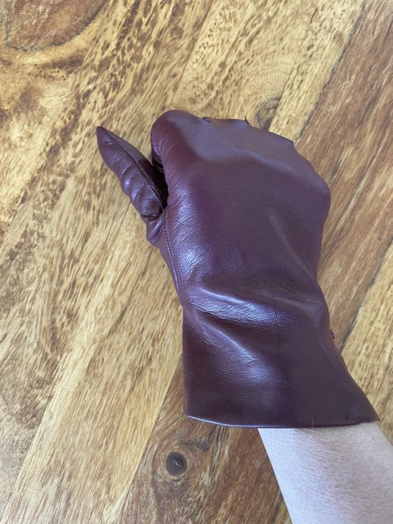 Gants & mitaines : Lederhandschuhe weinrot/aubergine  – Neuf avec emballage d'origine à Grenchen par M_ina 1