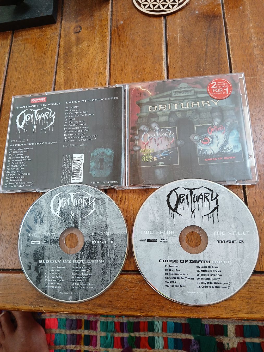 CD: obituary- Slowly.../cause...(2 cd) – Usato da St-Cergue venduto da VeganWarrior