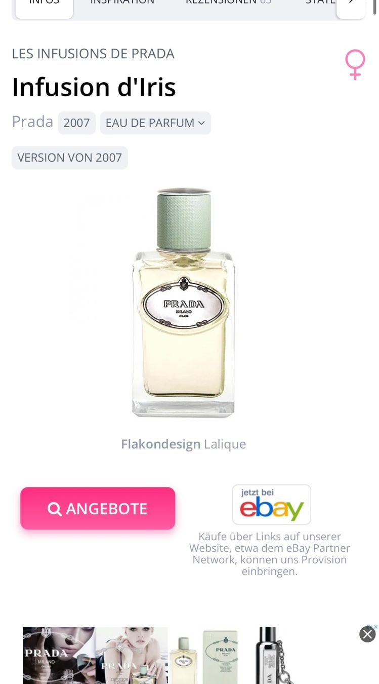 Prada Parfum & Eau de Toilette: Prada Infusion d‘Iris.- EDP - Duftprobe 2ML – Gebraucht aus Zürich von deruja 3