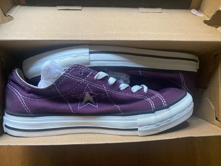 Converse One Star wine / Baskets Converse. Prune taille 37.5