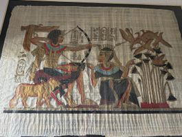Égyptienne sur papyrus, vendu sans le cadre