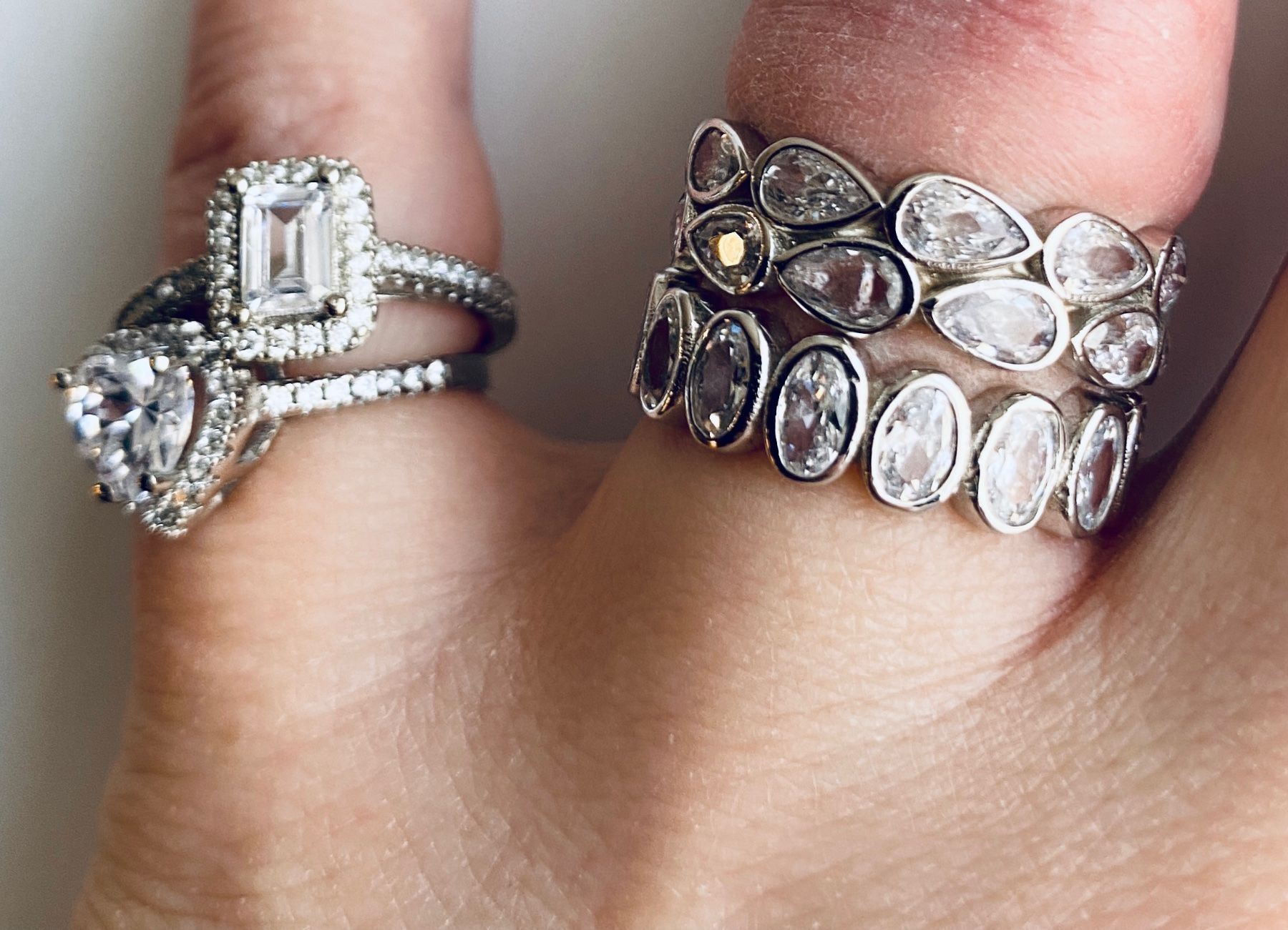 Anelli: Ring Zirkonia Eternity Statement breit oval 925 Silber 56 – Nuovo e nell'imballaggio originale da Zürich venduto da goldfisch.schmuck 2