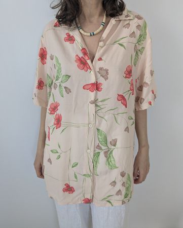 Bluse mit Blumenmuster, Grösse L/XL 100% Rayon,