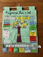 Calendrier universel éducatif en tissu - enfant