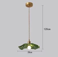 Lampe Suspendue Vintage en Pierre de Verre à Fleurs