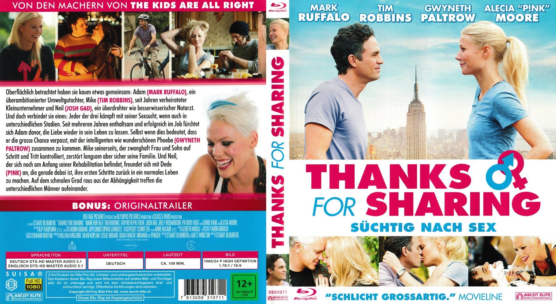 Tutti i DVDs: Blu-Ray - Thanks for Sharing – Usato da Langnau am Albis venduto da MediaRescuerKeLoX