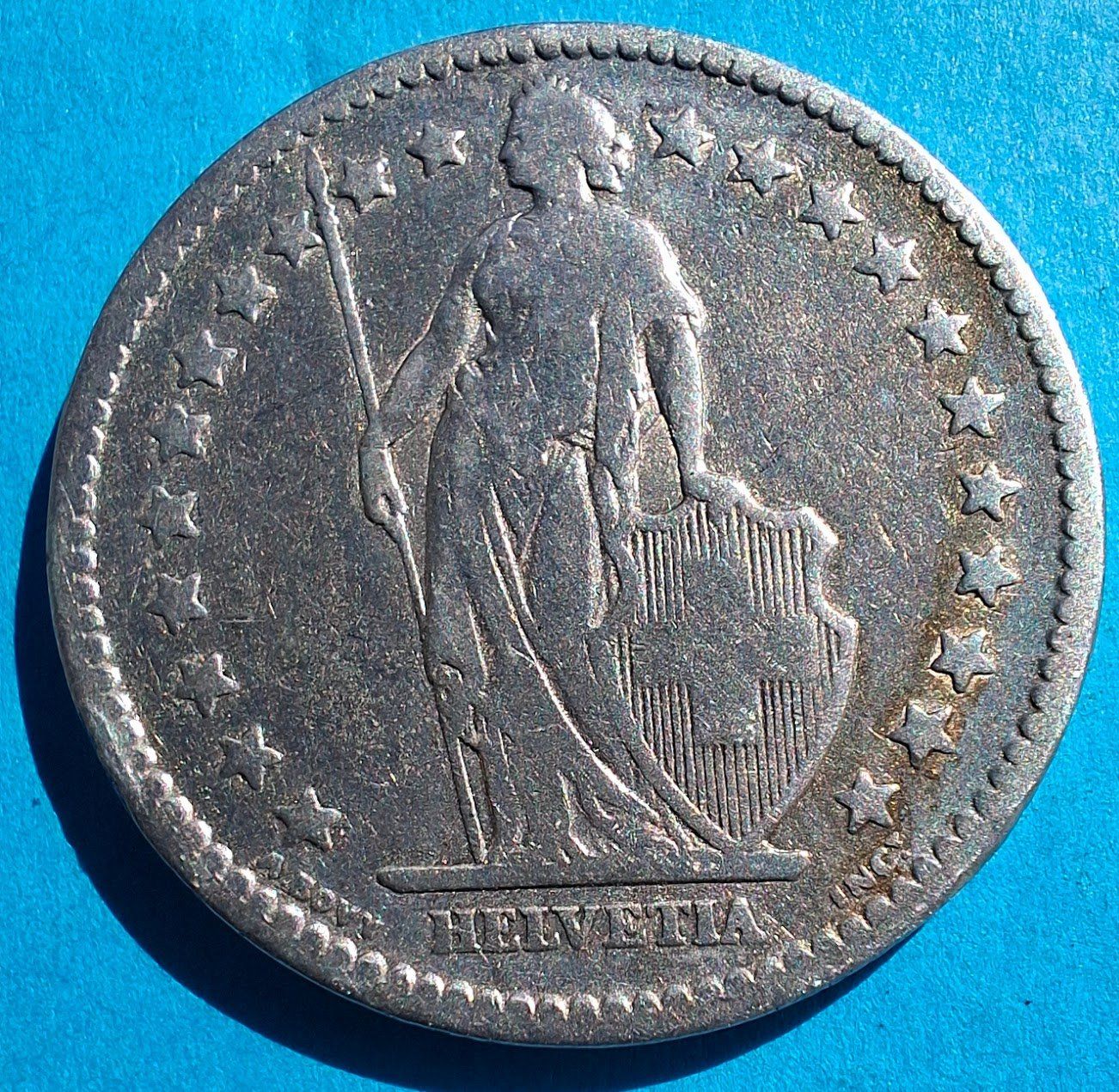 Alle Münzen: CHF___2.00 1874 SS – Gebraucht aus Fribourg von Kiki020 1
