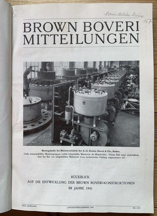 12 alte Bücher Brown Boveri Mitteilungen 4