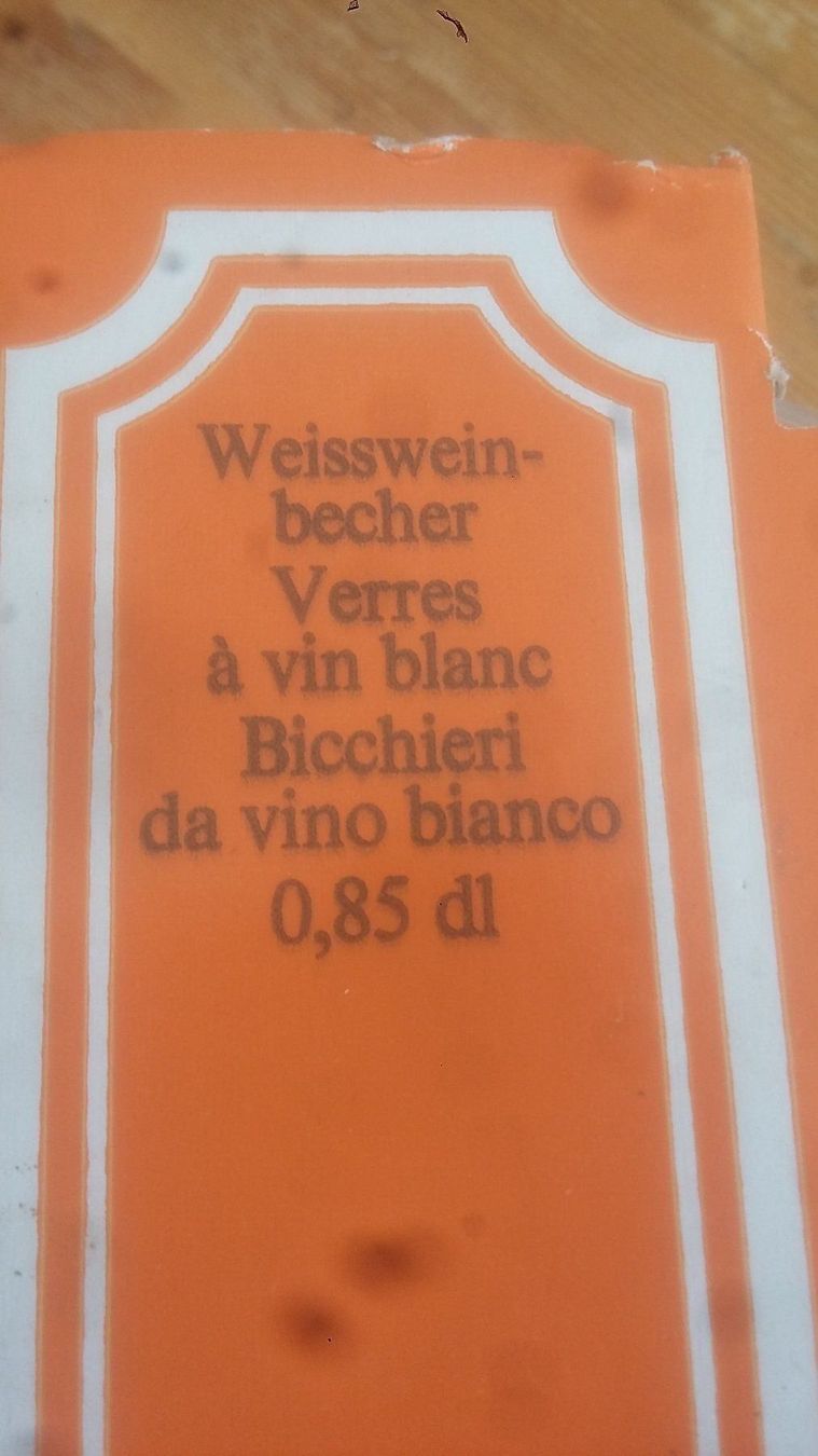 Bicchieri: 4 verres à vin blanc(Neufs) – Nuovo e nell'imballaggio originale da Miecourt venduto da Marly1 3