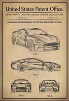 Blechschild-ASTON MARTIN-USA PATEND OFFI