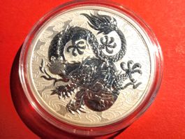 1OZ UNZE DRAGON CHINESISCHER DRACHEN SILBER 9999 2021 QUEEN