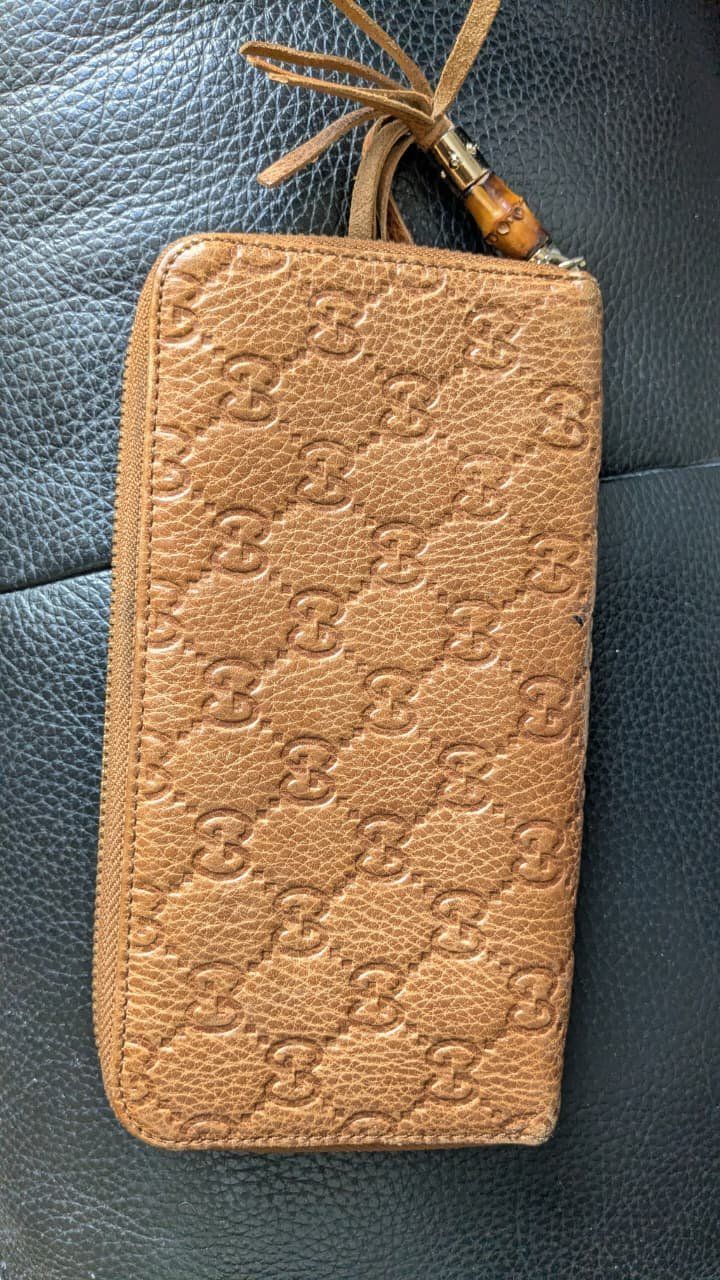 Gucci Portamonete: Portefeuille cuir marron Gucci monograms – Usato da Morges venduto da aya_65lb