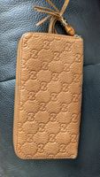 Portefeuille cuir marron Gucci monograms