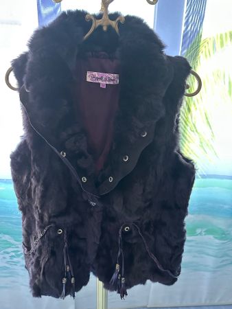 Damen Echtfell Gilet "On Parle de Vous" Paris (Wie Neu)