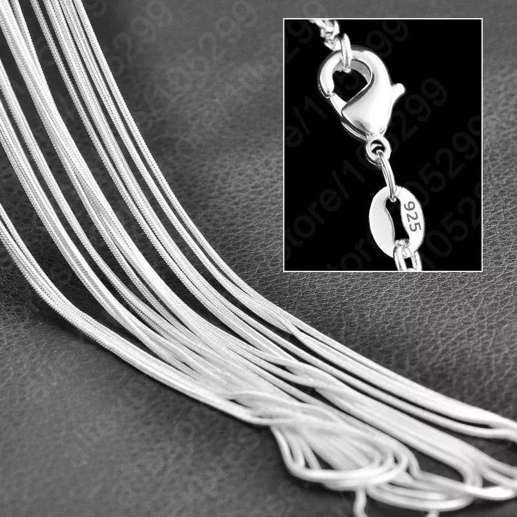Catenine: Schöne 925 versilberte Kette 18" / c.a. 46cm / 1 Stück – Nuovo (secondo la descrizione) da Grenchen venduto da maretop 2