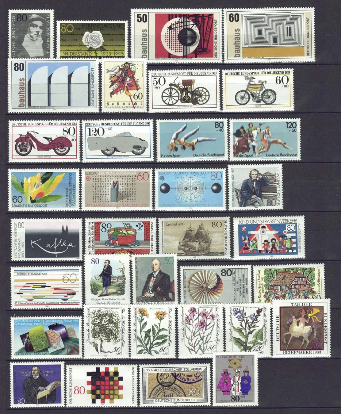 Alle Briefmarken: Deutschland kompl Jahr 1983 postfrisch** – Gebraucht aus Basel von Pfefferschootte