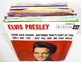 1 Konvolut Singel Schallplatten 45 Stück, Rock-Pop