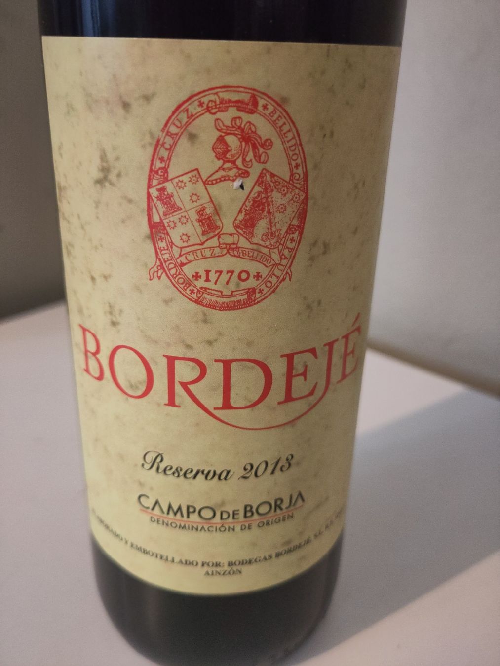 Wein: 4 FL. BORDEJÉ, Campo de Borja, Reserva 2013 – Neu (gemäss Beschreibung) aus Basel von Morgenmuffel 2