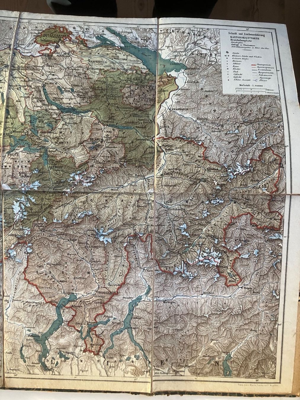 Landkarten & Atlanten: Karte der Schweiz von J.Randegger – Gebraucht aus ZUERICH von Carolus1 3