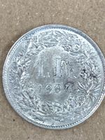 SVIZZERA 1 FR MONETA IN ARGENTO 1964 usata - circolata