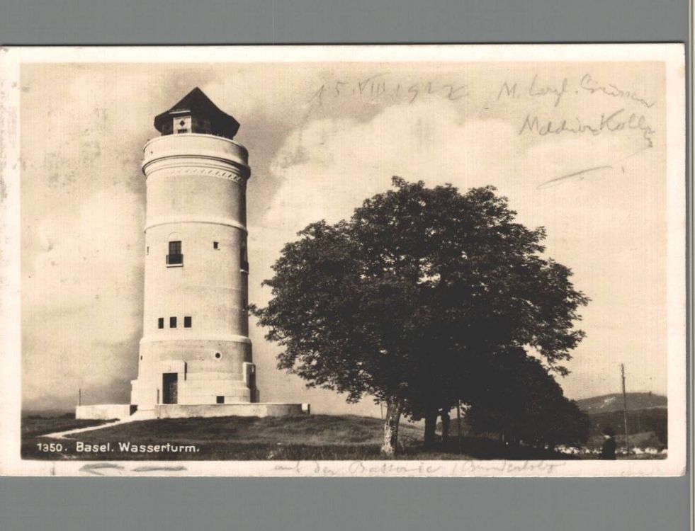 Basel, Wasserturm, Fotokarte, gel. 1927 (Gebraucht) in Luzern für CHF 2 ...
