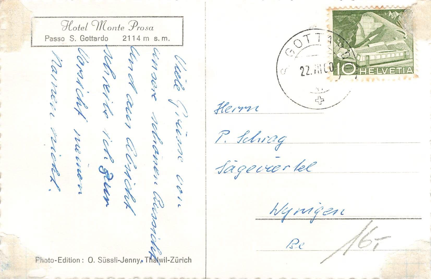 Cartes postales: Gottardo hospiz – D'occasion à Biasca par Blenio71 1