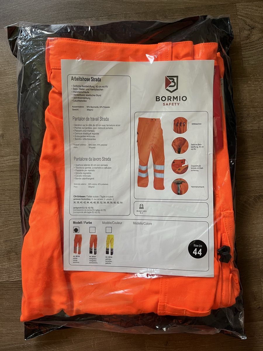 Hosen: Sicherheitshose – Neu und originalverpackt aus Grossaffoltern von E.Linder 1