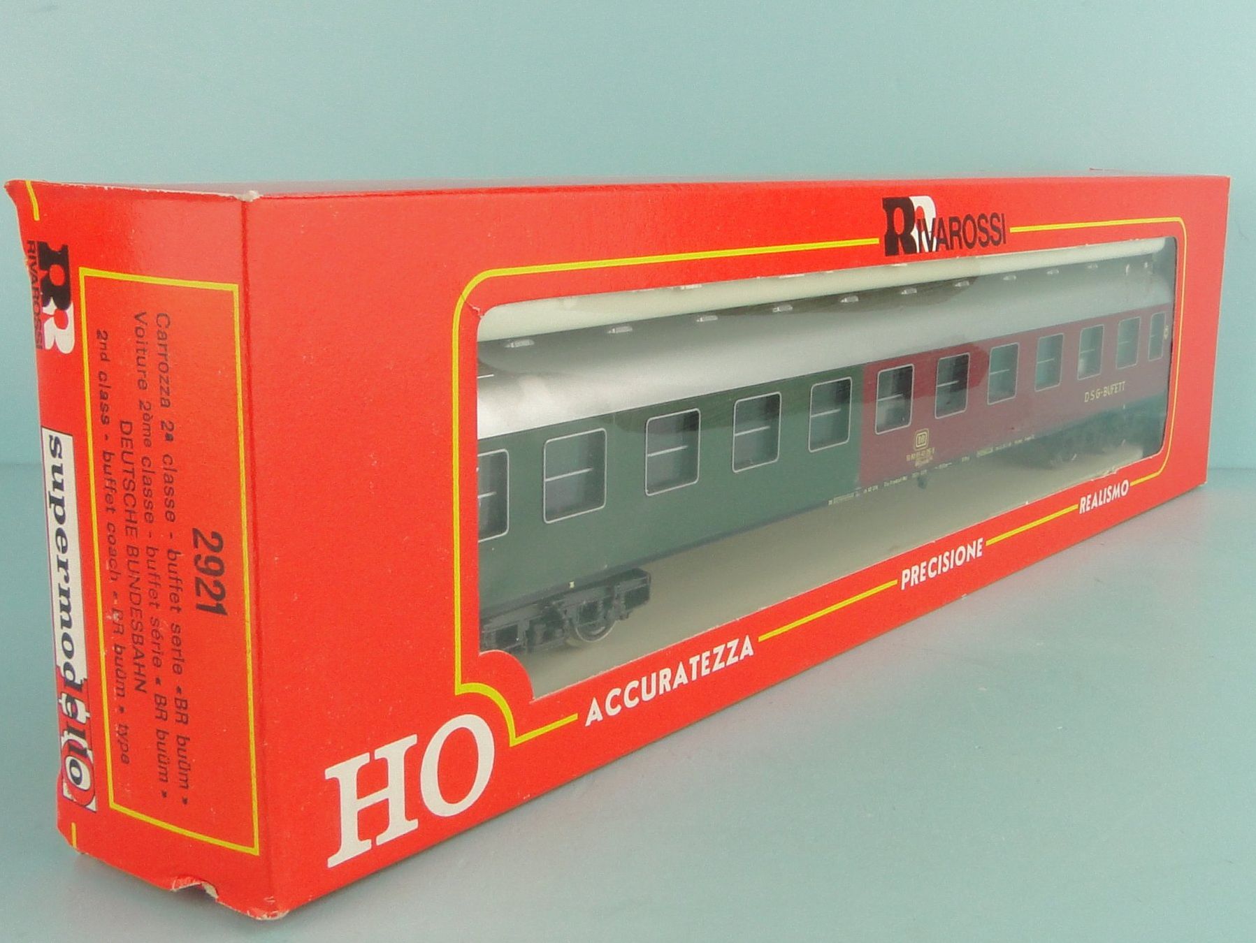Rivarossi Modellini di ferrovie: Rivarossi H0 2921 DB Buffet Wagen, AC/WS – Usato da Bülach venduto da cann11 1