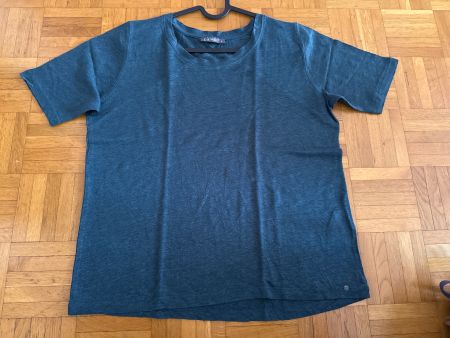 Damen T-Shirt NILE petrol Leinen Grösse S