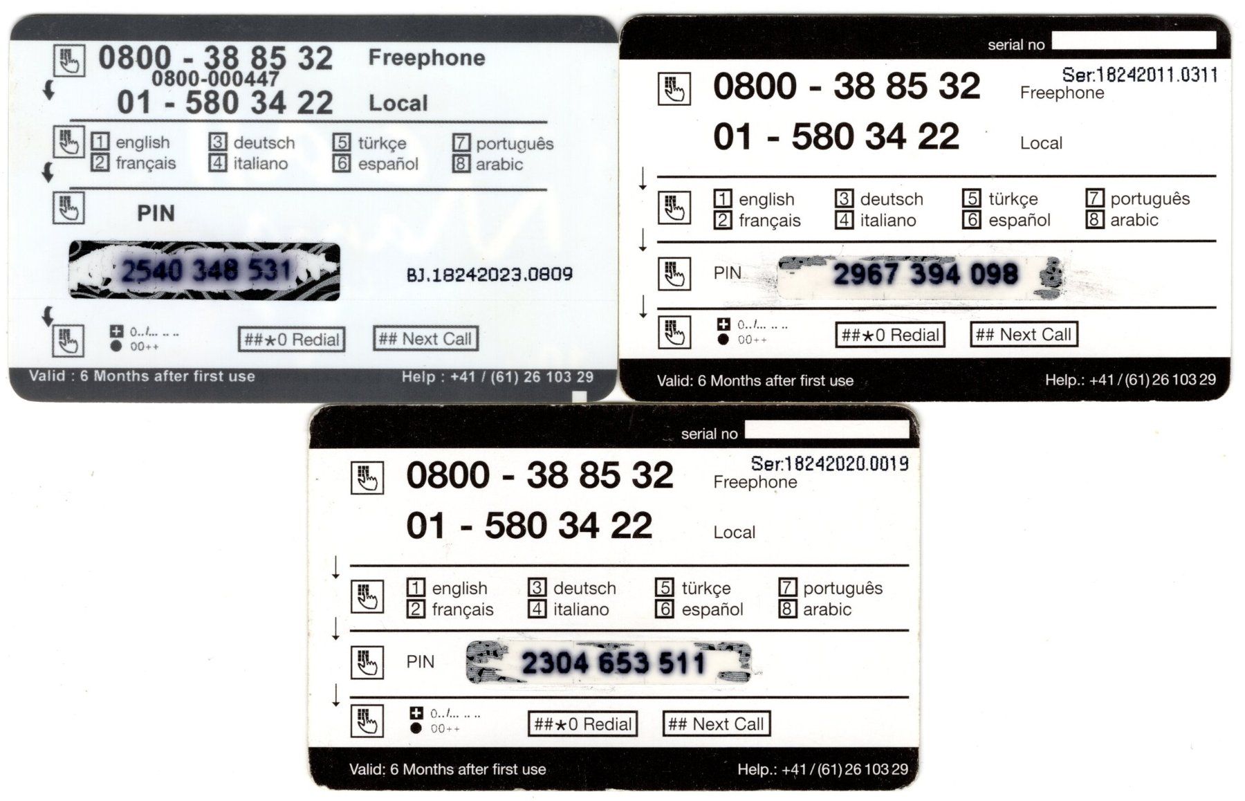 Schede telefoniche: 3 diverse Call Mama Prepaid Telefonkarten – Usato da Eglisau venduto da Chperfins 1