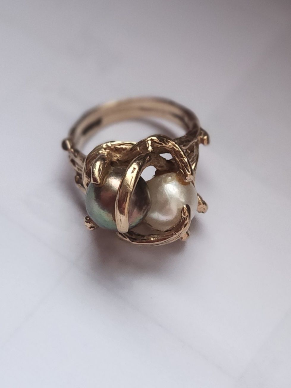 Anelli: Gold Ring mit 2 Perlen (You and Me) – Nuovo (secondo la descrizione) da Bonfol venduto da mai_p9rx