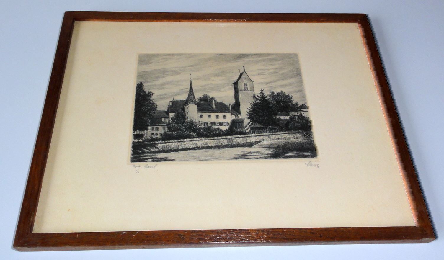 Incisioni: Original Radierung Kirche Schloss – Usato da Frauenfeld venduto da Astra13 1