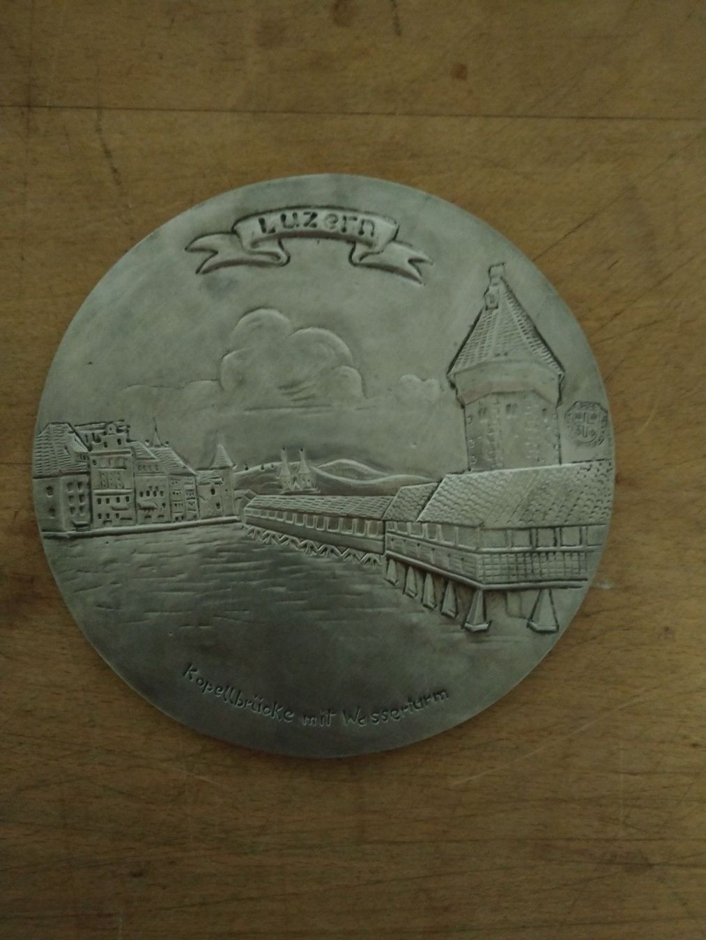 Schilder: Zinn Schild Luzern Kapellbrücke – Gebraucht aus Dierikon von lismar13