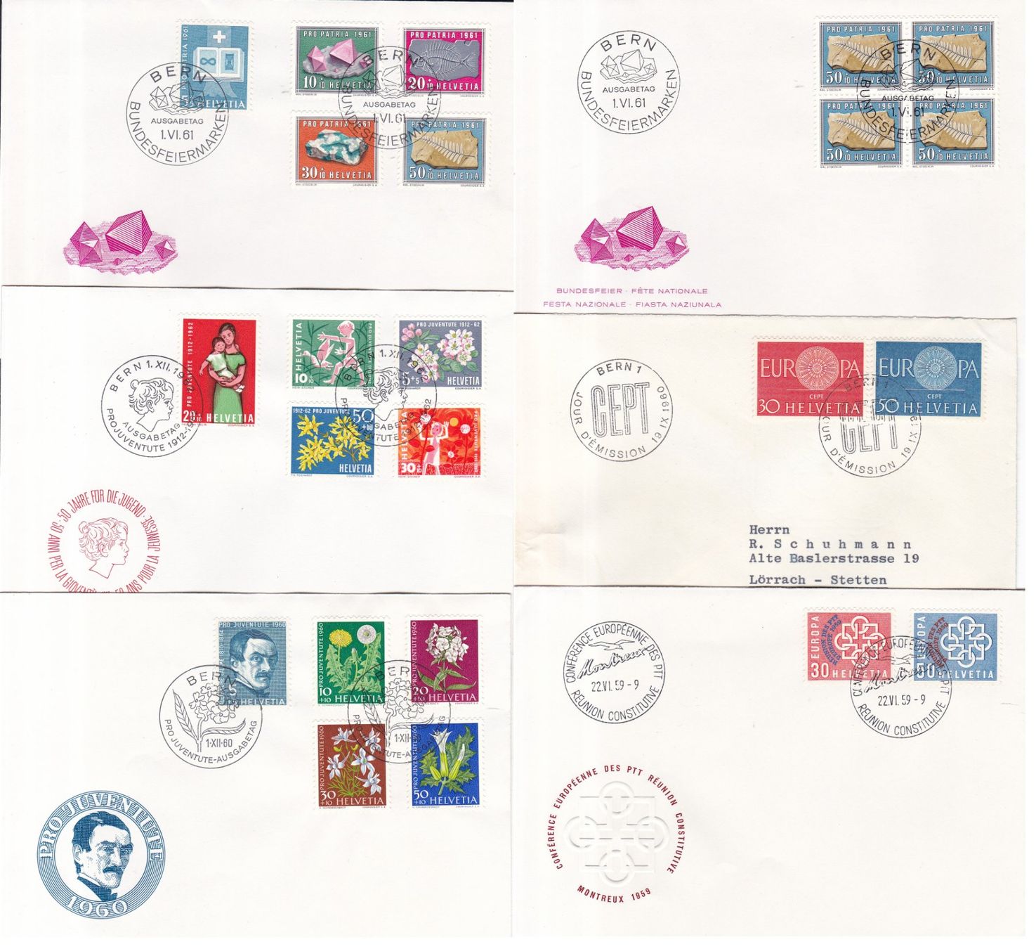 Tutti i francobolli: 40 Stk. Alte CH Briefe, Karten, FDCs etc. – Usato da Münchwilen AG venduto da Nesar 1