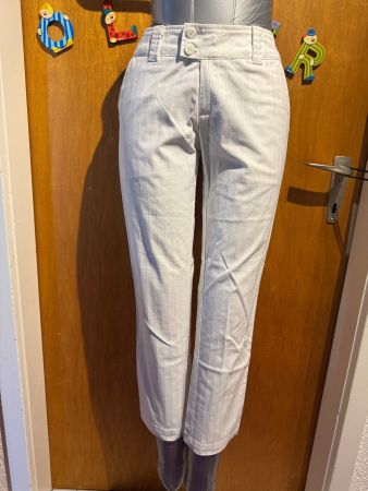 Damen Hose Weiss Lang Gr S