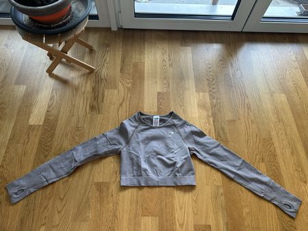 Sportshirt langarm grau Gymshark Grösse M für Sport Fitness
