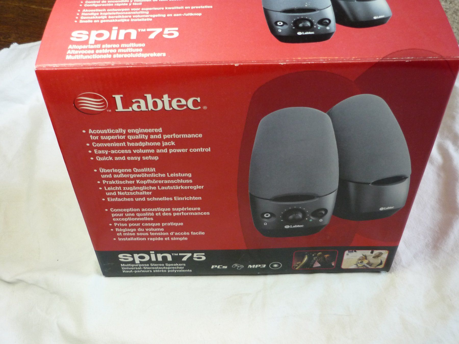 Haut-parleurs: Universal Stereo Lautsprecher Speakers - Labtec Spin 75 – Neuf avec emballage d'origine à Beringen par Flatretriever 1