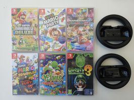 Bundle 6 Spiele Switch (Mario Kart 8, Luigi, Yoshi…)