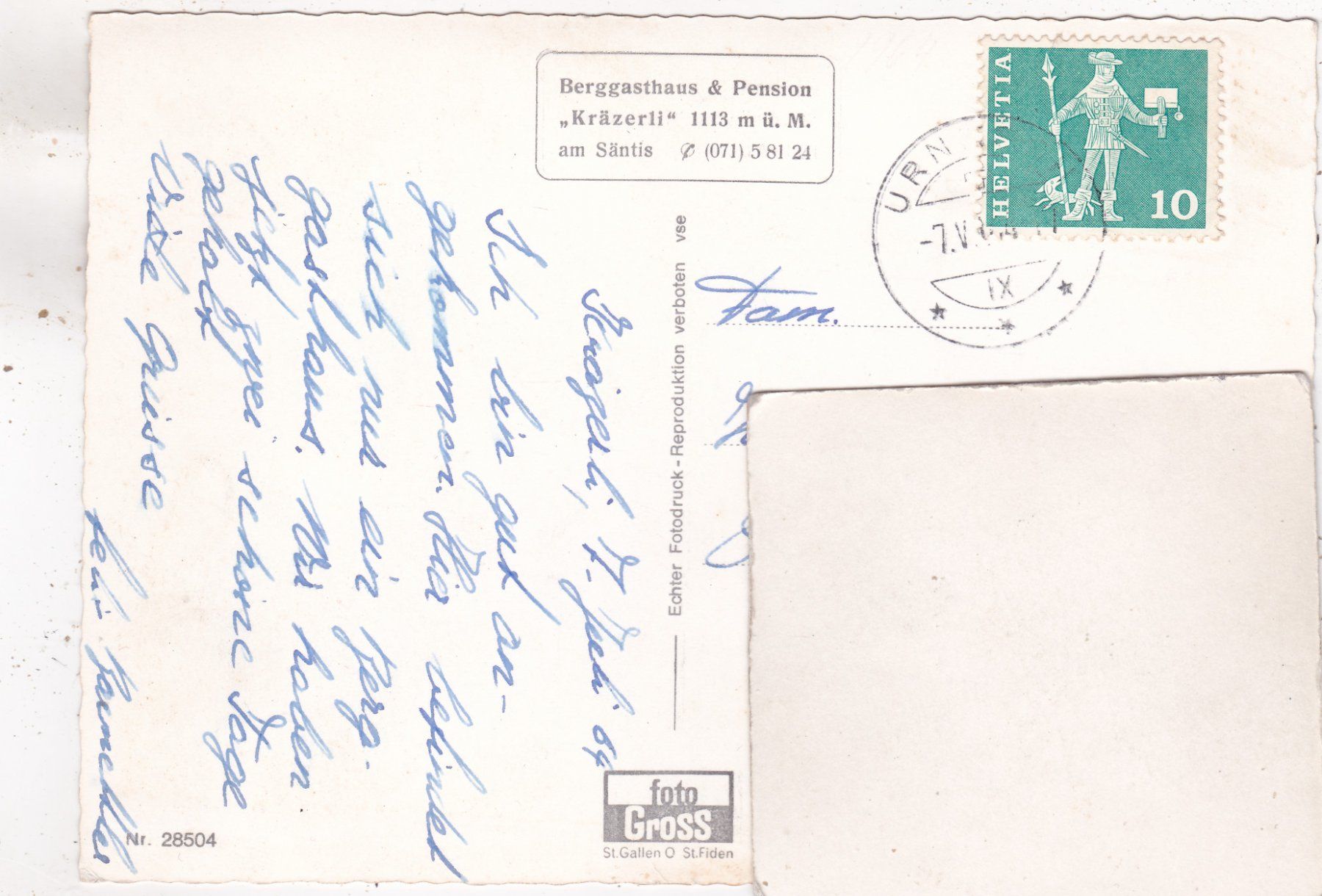 Cartoline postali: Kräzerli am Säntis 1964 – Usato da Herisau venduto da Lisegrat2008 1