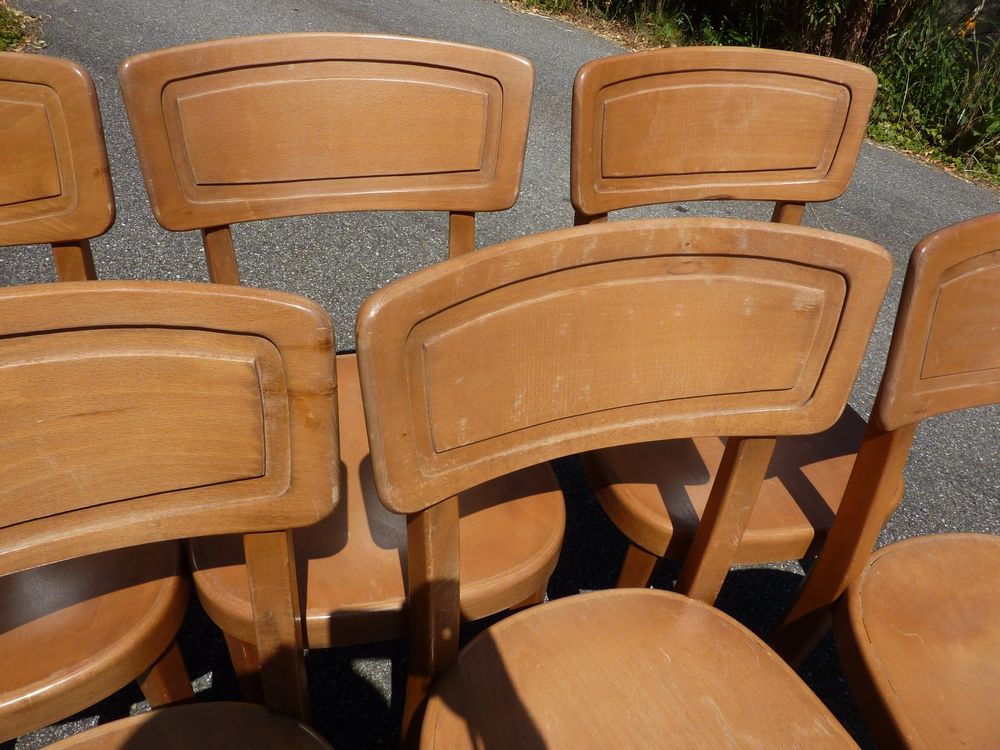 6 Stühle Beizenstühle Holzstühle Gastrostühle Keusch Tisch 8