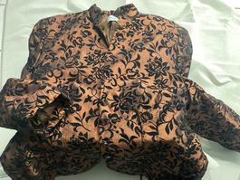 Blazer, Jacke, ungetragen, Delmod, braun-Gold, Gr 46