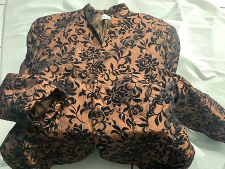 Blazer, Jacke, ungetragen, Delmod, braun-Gold, Gr 46