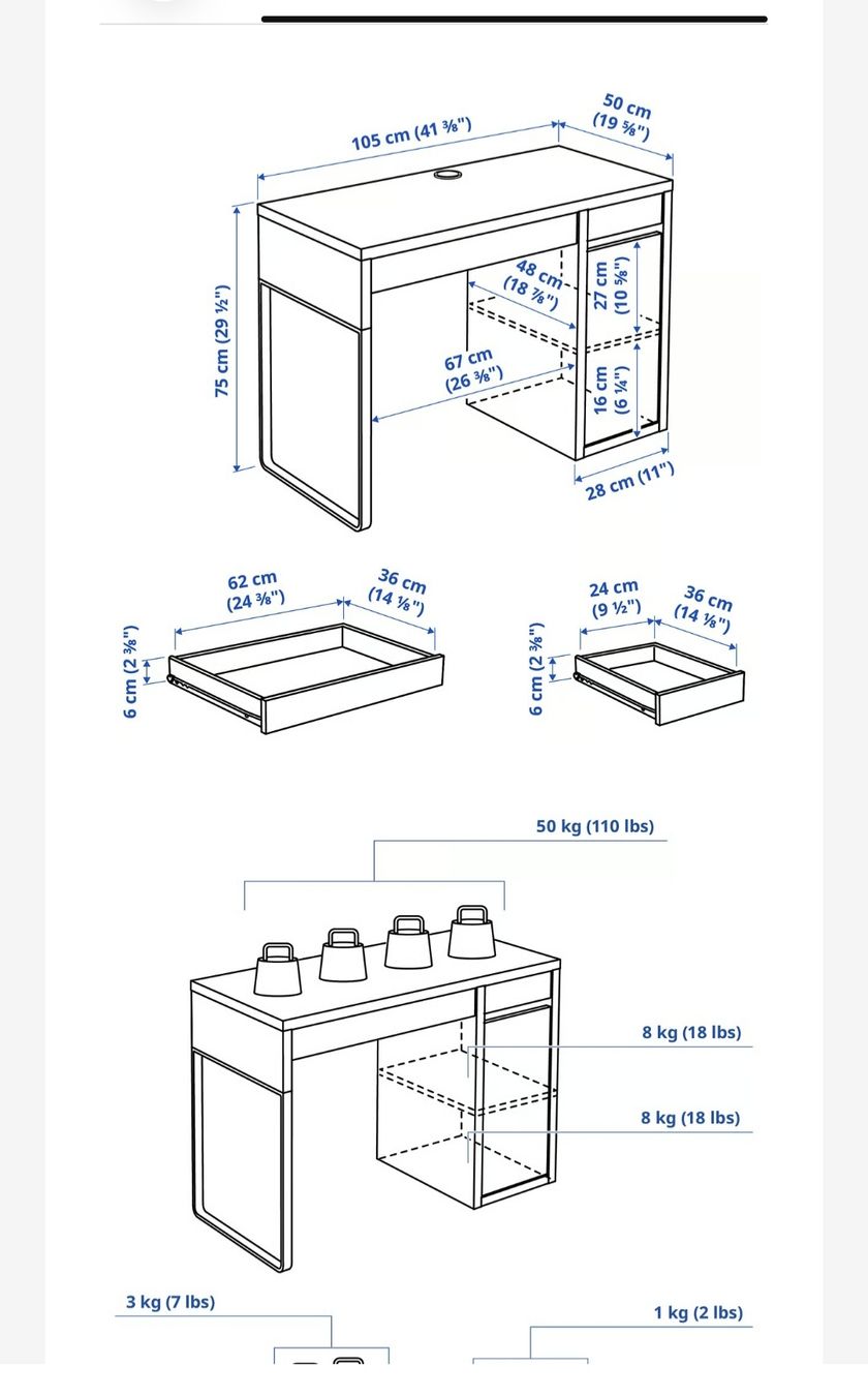Ikea Bureaux: Kinderschreibtisch – D'occasion à Jonen par col_v8zs 3