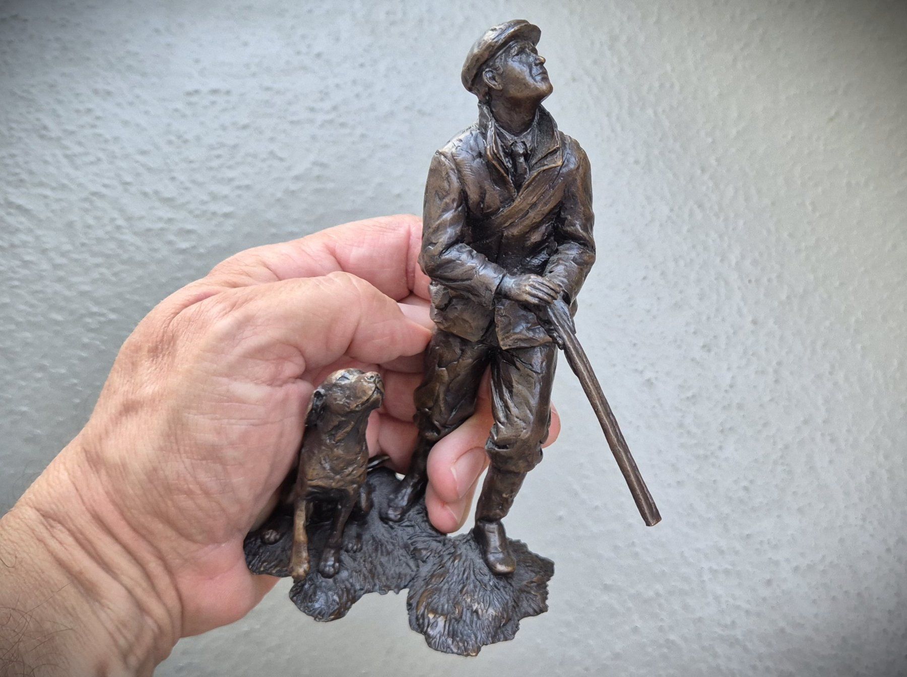 Statuette: Bronzefigur: Jäger mit Hund – Usato da Zürich venduto da brinkosos 8