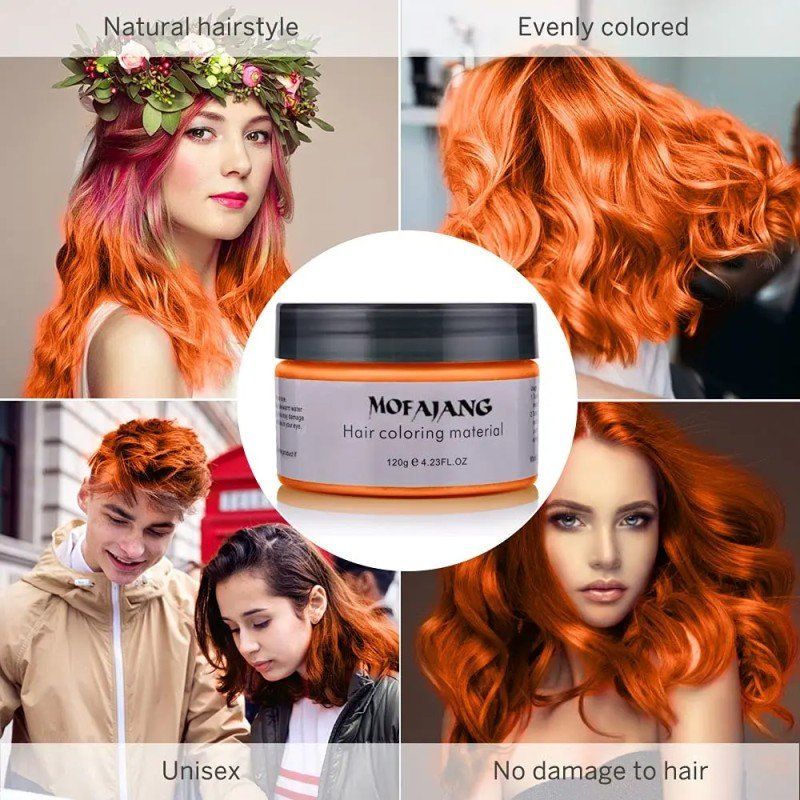 Tinte: Orange Temporäre Haarfarbe 120g Wachs Styling Party Geschenk – Nuovo e nell'imballaggio originale da Hundwil venduto da Stallone5