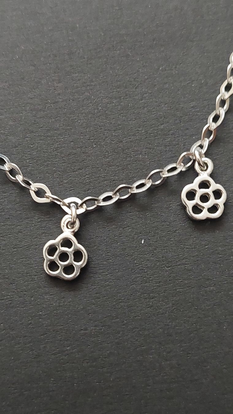 Armbänder & -reifen: 925 Silber Armband mit Blumen – Neu (gemäss Beschreibung) aus Zürich von Rose-Black 1