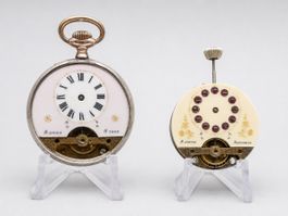 Pocket Watch Taschenuhren 8 Jours Silver 0.800 parts