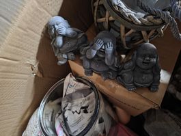 Deko Konvolut Figuren und Glaswaren gemischt